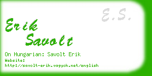 erik savolt business card